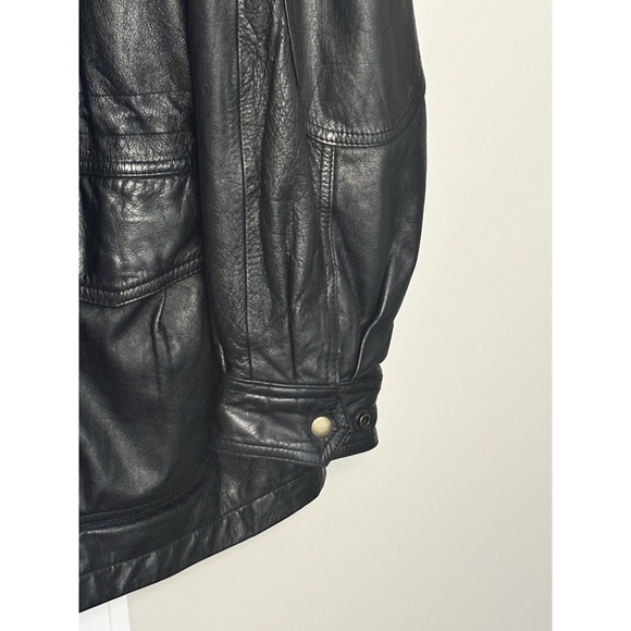 Vintage Avalanche Leather Men's Jacket X-Large Tall Lined Zipper Biker - Picture 3 of 15